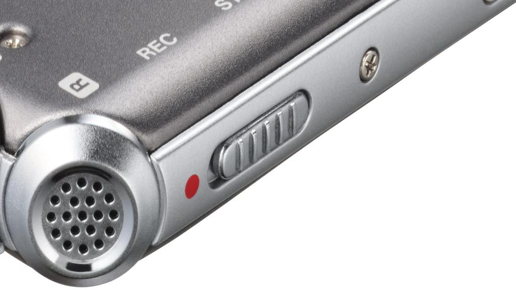 Gravador de voz TASCAM com sintonizador FM amplo Silver VR-04