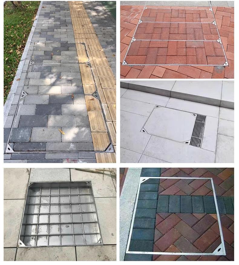 Stainless Steel Concealed Square/Round Manhole Cover for Decorative Drainage and Sewage Wells