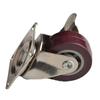 Universal Red Polyurethane Wheel Caster for Steering, Brakes, Furniture, and Sofas