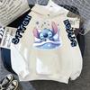 Luxury Brand Women's Hoodies Disney Lilo & Stitch Harajuku Jackets Japanese Fashion Winter Sweaters Women's Warm Sweatshirts