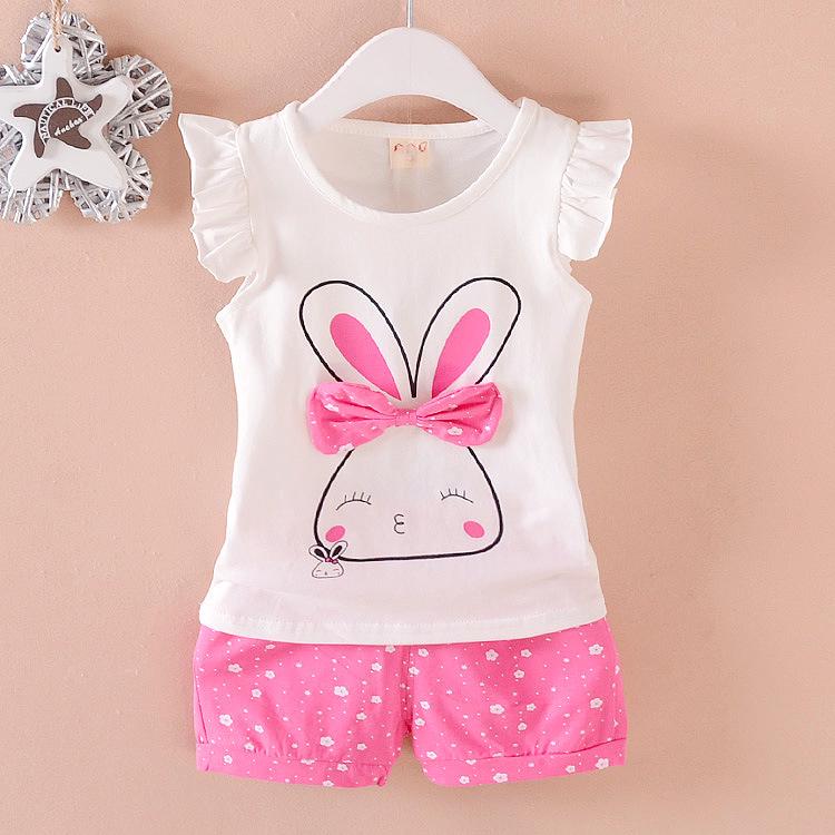 Korean-Style Summer Floral Vest & Shorts Set for Girls (0-4 Years)