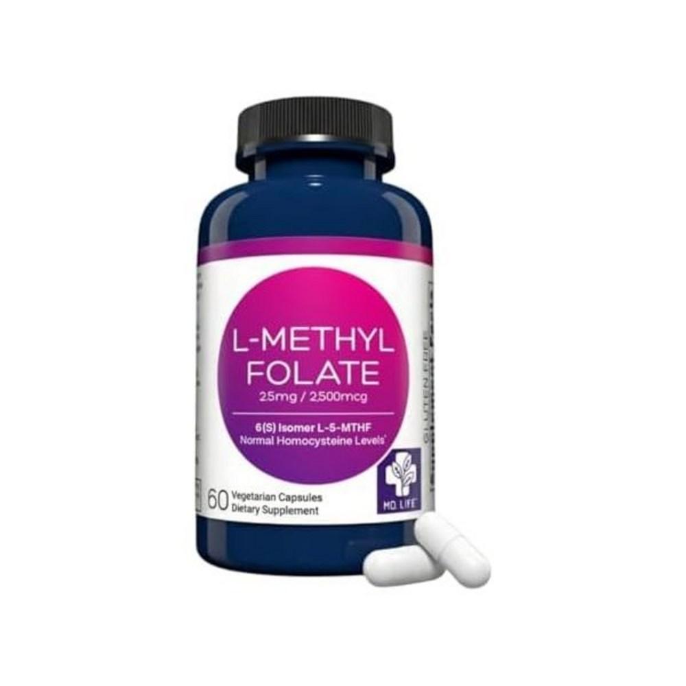 MD Life M-Methyl Folate 2.5mg Professional Grade 60 Capsules 5-Methyl Tethydrofolate
