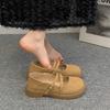 Mary Jane small leather shoes women's 2026 new autumn evening shoes spring and autumn skirt flat-bottomed French single shoes