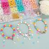Jewelry Making Kit with Charms 8mm Colorful Beads Star, Flower, & Pumpkin Shapes Rainbow Moon Beads for Creative Birthday Gift