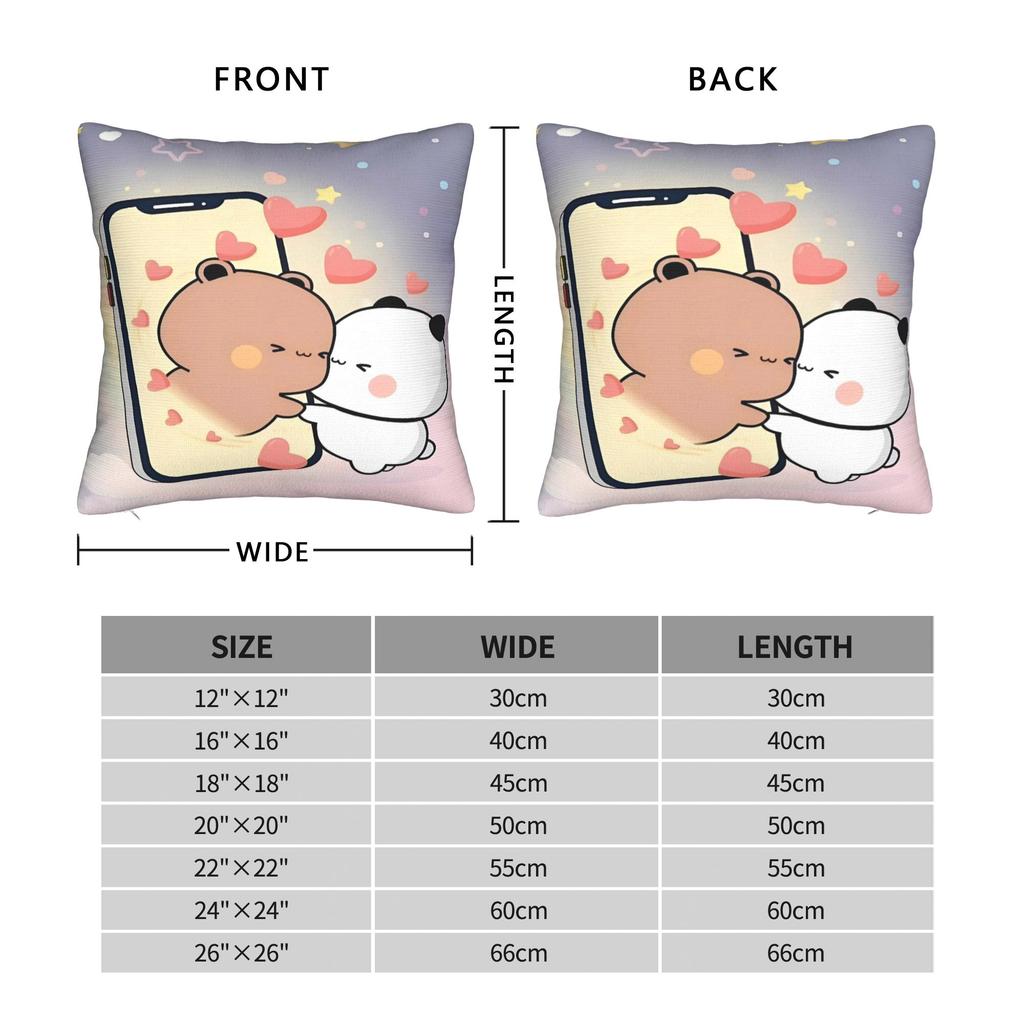Pillow Case Bubu Dudu Graphic Pillow Cover For Couch Sofa Bedroom Kawaii Pillowcases