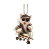 Car Pendant Lightweight Portable Cat Dog Design Hanging Pendant 2D Acrylic Charm Keychain Keys Backpacks Handbags Accessories