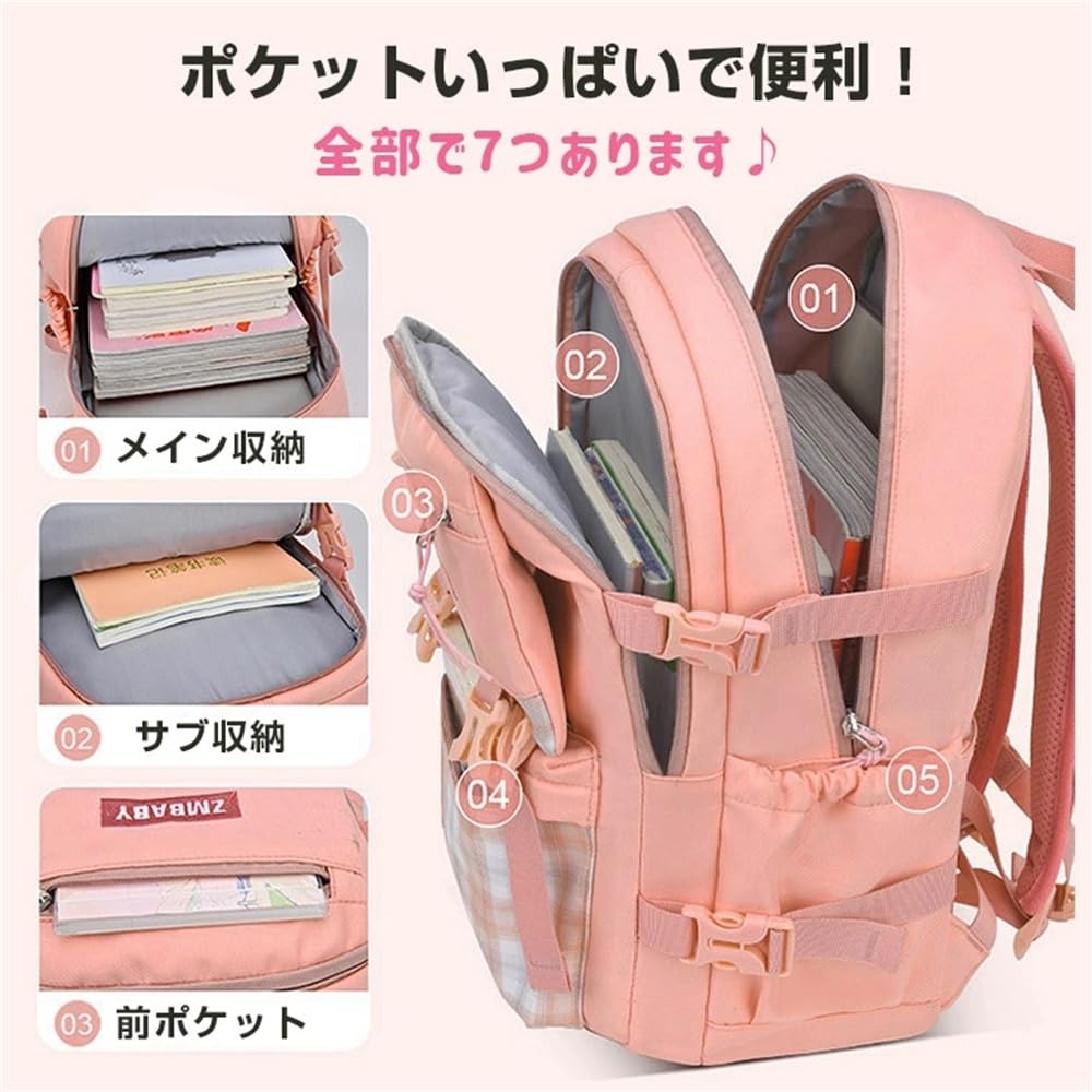 VNGOLERRY Large A4 for Girls and Elementary School Perfect for School and Checked Available in and Gray A Great Gift for Kids' Backpack, Capacity,