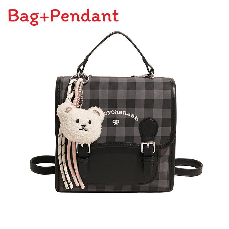 Pu Karierte Muster Ein Schultertasche Für Den Täglichen Gebrauch Damen Mode Handtasche