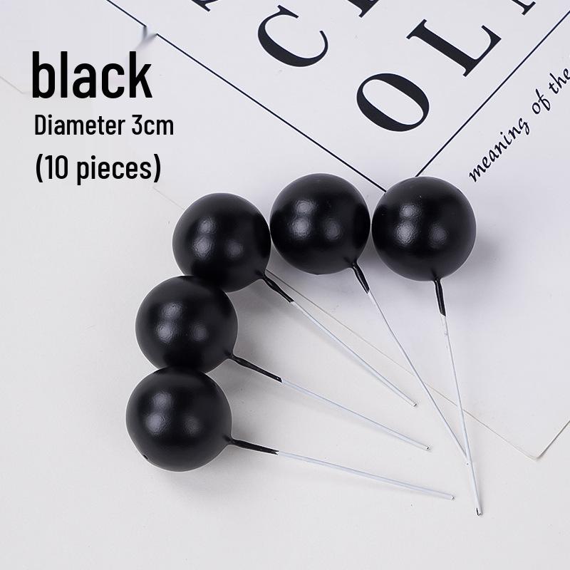 100pcs Cake Toppers: Gold, Silver, and Colorful Balls for Birthday Party Decorations