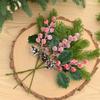 4 Pack Artificial Frosted Branches with Pinecones, Berries and Christmas Leaves for Holiday Home Decor