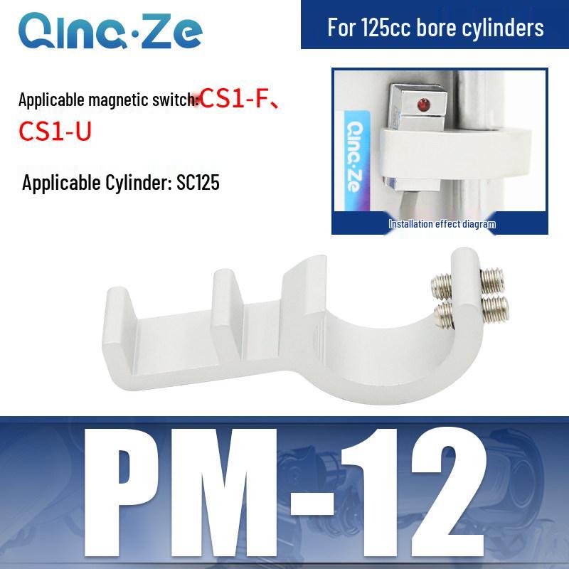 Zylinder SC CS1-F U mit Magnet schalterhalterung CMSG, Befestigungswinkel MBB und Zylinderzubehör D-A93 SU.