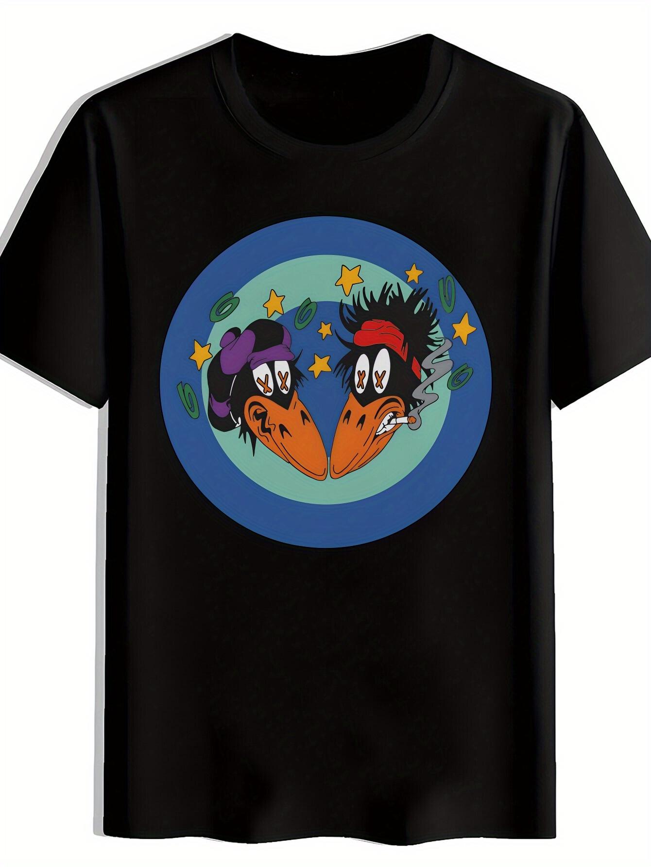 Heavy Metal Band Graphic T-shirt - Black Tee with Blue Circle XXL