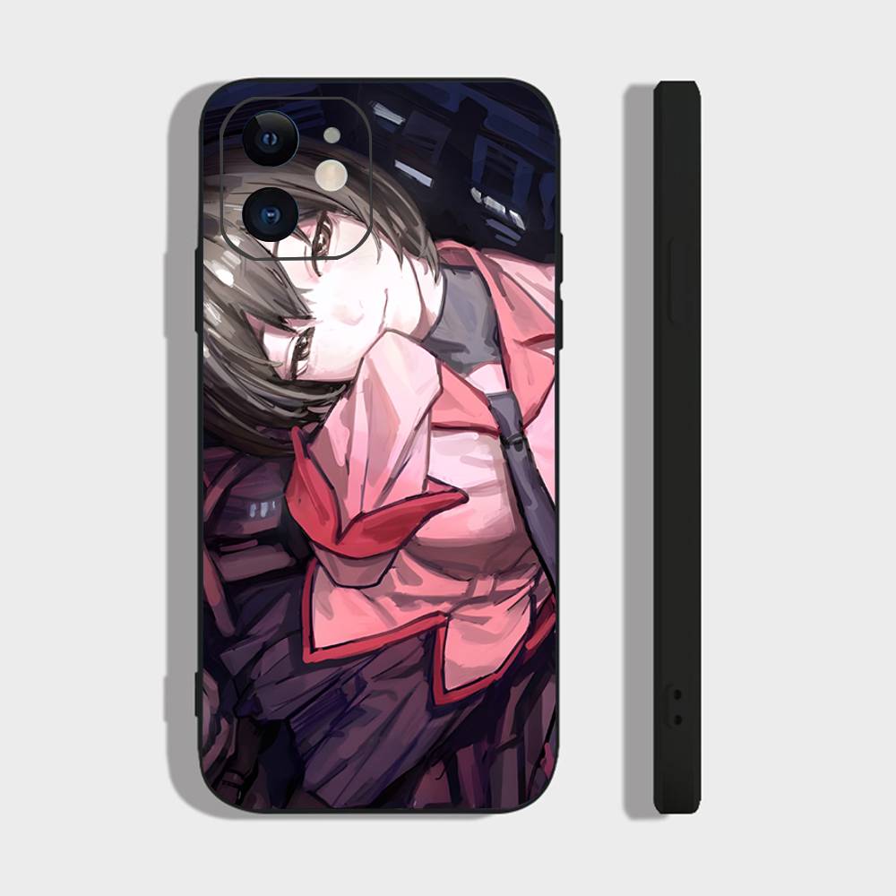 Senjougahara Hitagi Anime Monogatari Series Phone Case For IPhone 17 Air 16 15 14 13 Pro Max 11 12 Black Silicone Cover