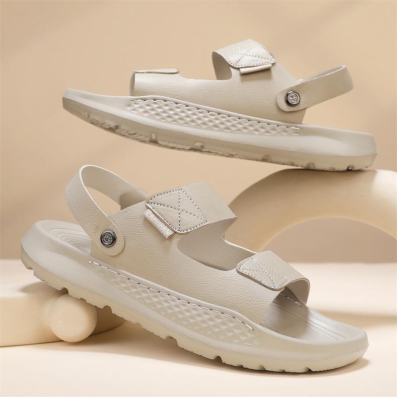 

Men s sandals summer wear-resistant non-slip soft-soled dual-purpose cool slippers men s new breathable outdoor casual beach shoes 44 песочный
