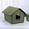 Easy Assembly Insulated Cats House for Outdoor Use in Winter Waterproof Shelter Warm House for Outdoor Strays
