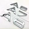 3D ABS Chrome Black Rear Trunk Emblem Badge Sticker Decals For f2 A1 A3 A4 A5 A6 A7 A8 Q2 Q3 Q5 Q7 Q8 TT Car Accessories