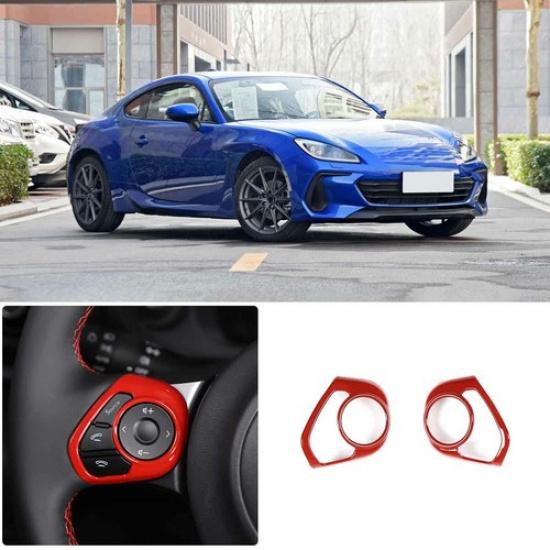 ABS Red Steering Wheel Button Trim For Toyota 86/Subaru BRZ