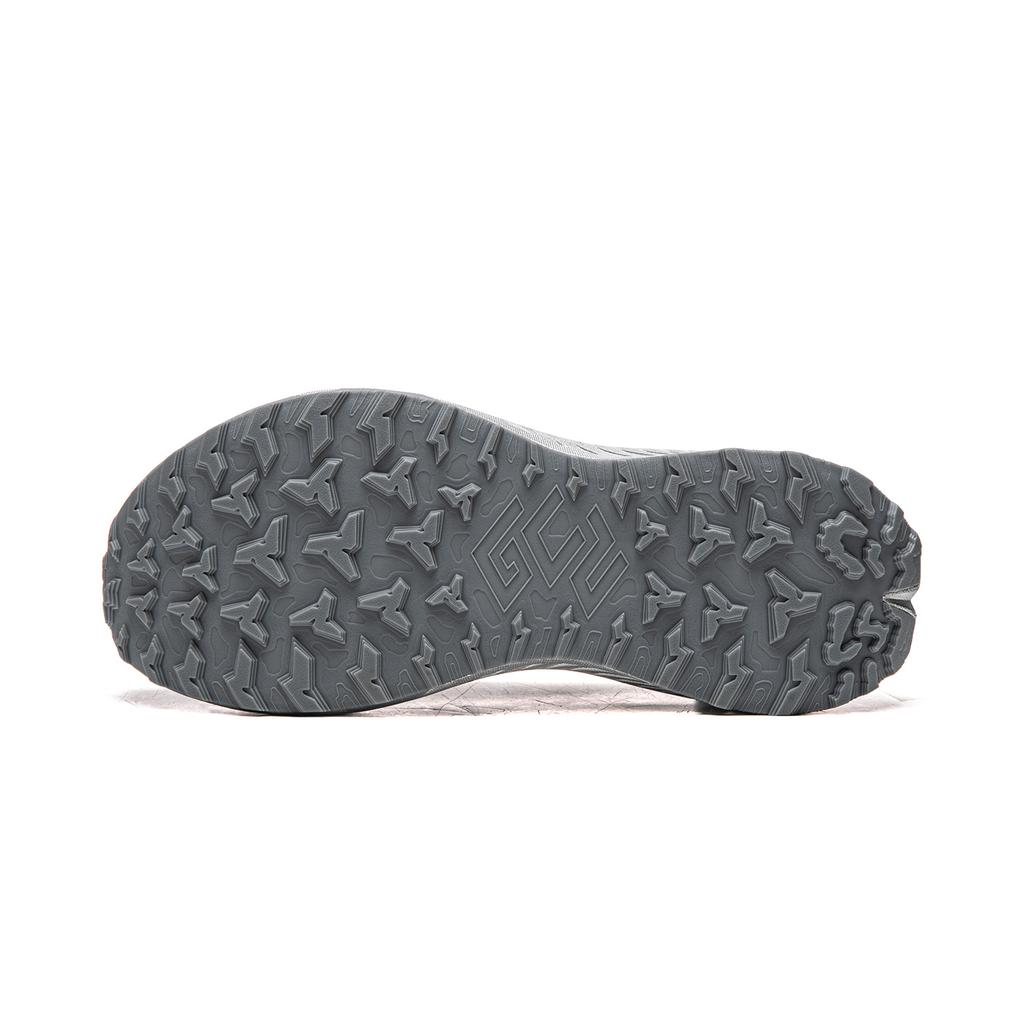 Li Ning Amortiguación Antideslizante Resistente a la Abrasión Rebote Caña Baja Zapatillas de Running de Montaña Unisex Gris Tiza ARNV023-4