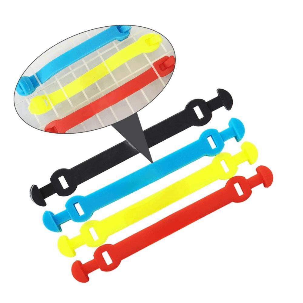 10Pcs Elastic Straps Tennis Racket Damper Tennis Vibration Absorber  Tennis Racket Strings