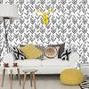 Black Breezy Leaves Peel and Stick Self-Adhesive Wallpaper Removable Leaf Contact Paper for Bathroom Wall Decor