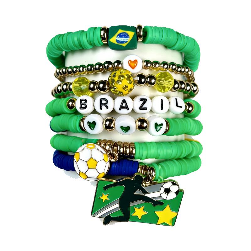 World Cup Fan Bracelet - Argentina, France, Mexico Football Supporters