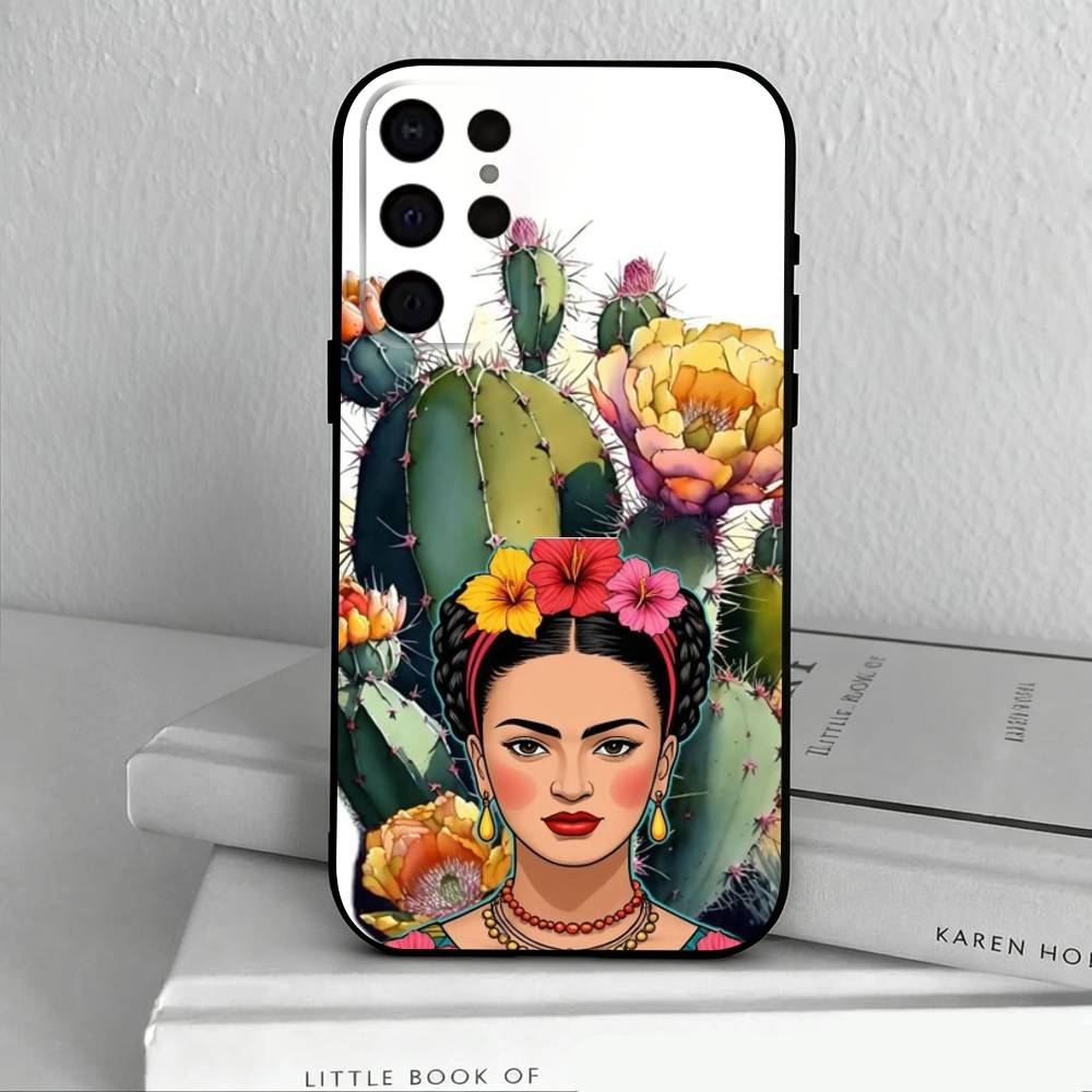 F-Frida-A K-Kahlo-g A-Art  Phone Case For Samsung S25,S24,S21,S22,S23,S30,Ultra,S20,Plus,Others Soft Black Case
