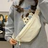 Small Fresh, Fashionable and Sweet Crossbody Shoulder Bag, Women's Large-capacity Lightweight Sports Fanny Pack, Student Commuting Simple Breast Bag