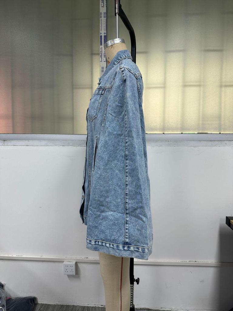 European & American Fashion Women's Irregular Loose Denim Jacket - Versatile Cross-Border Style