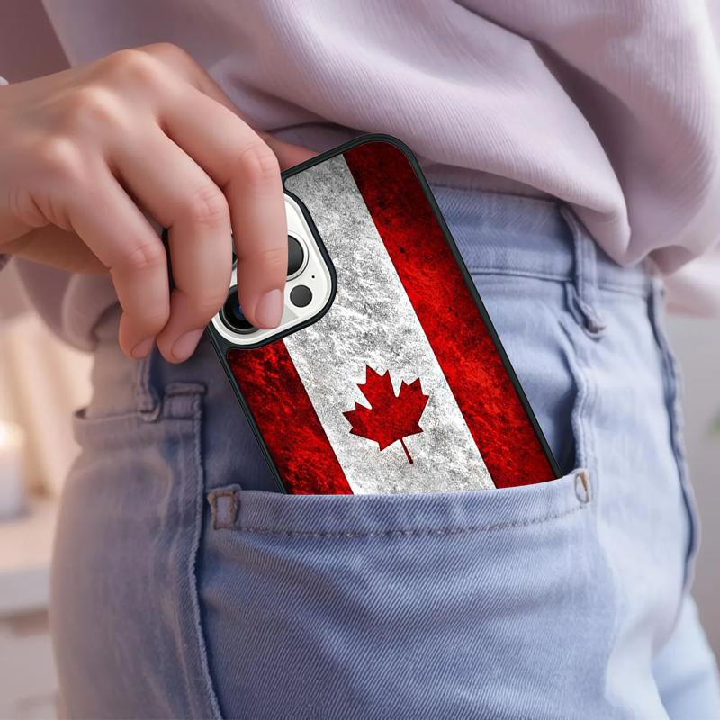 Canada Canadian Flag Phone Case For iPhone 17 Air 15 16e 14 13 Pro Max Coque 12 11 Pro Max PLUS Cover