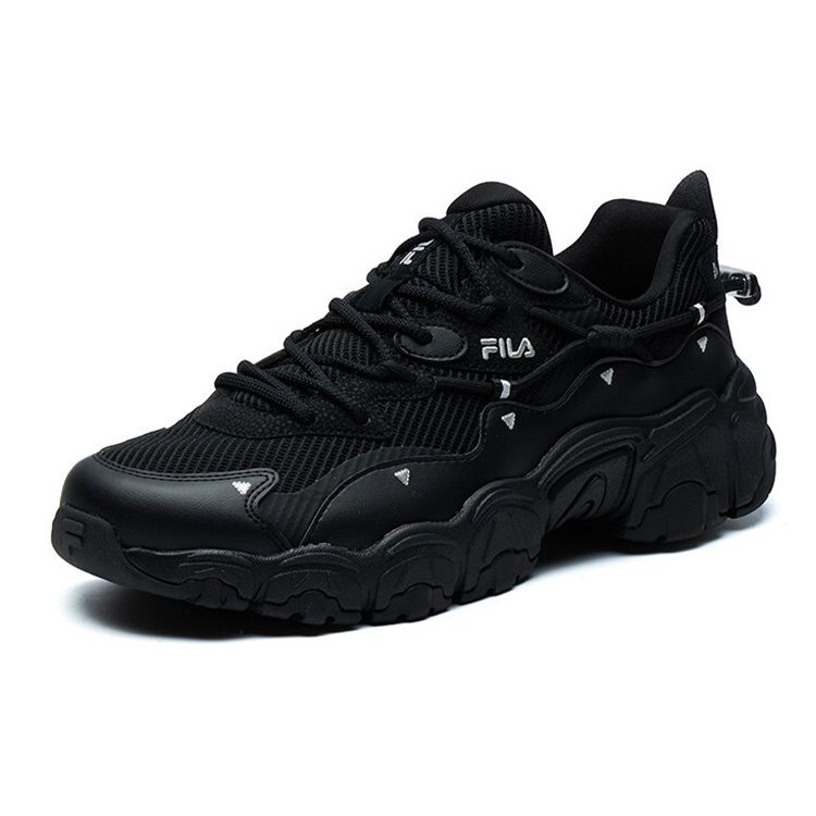 Fila Cat Paw 2 Modern Chic Fabric Synthetic Leather Tpu Comfortable Versatile Low-Top Dad Sneakers Men sneakers Black F12M124144FBK