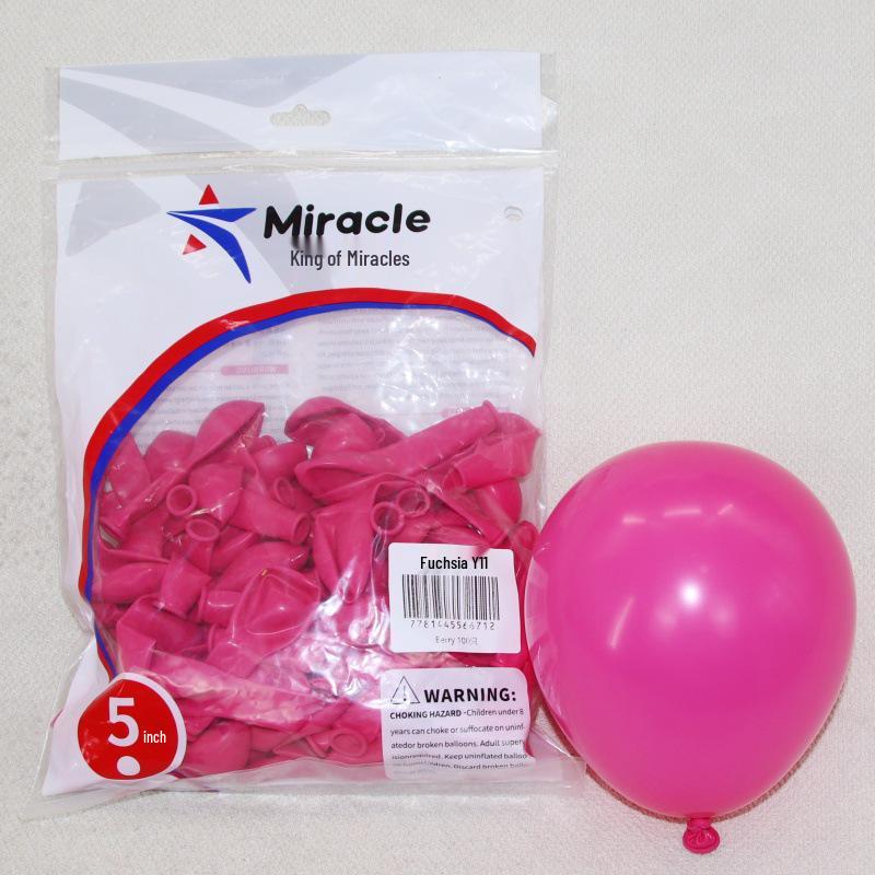 Miracle Star 5-inch Latex Balloons, 100 pcs - Ideal for Children's Birthday Party, Wedding Celebration, Room Decoration.