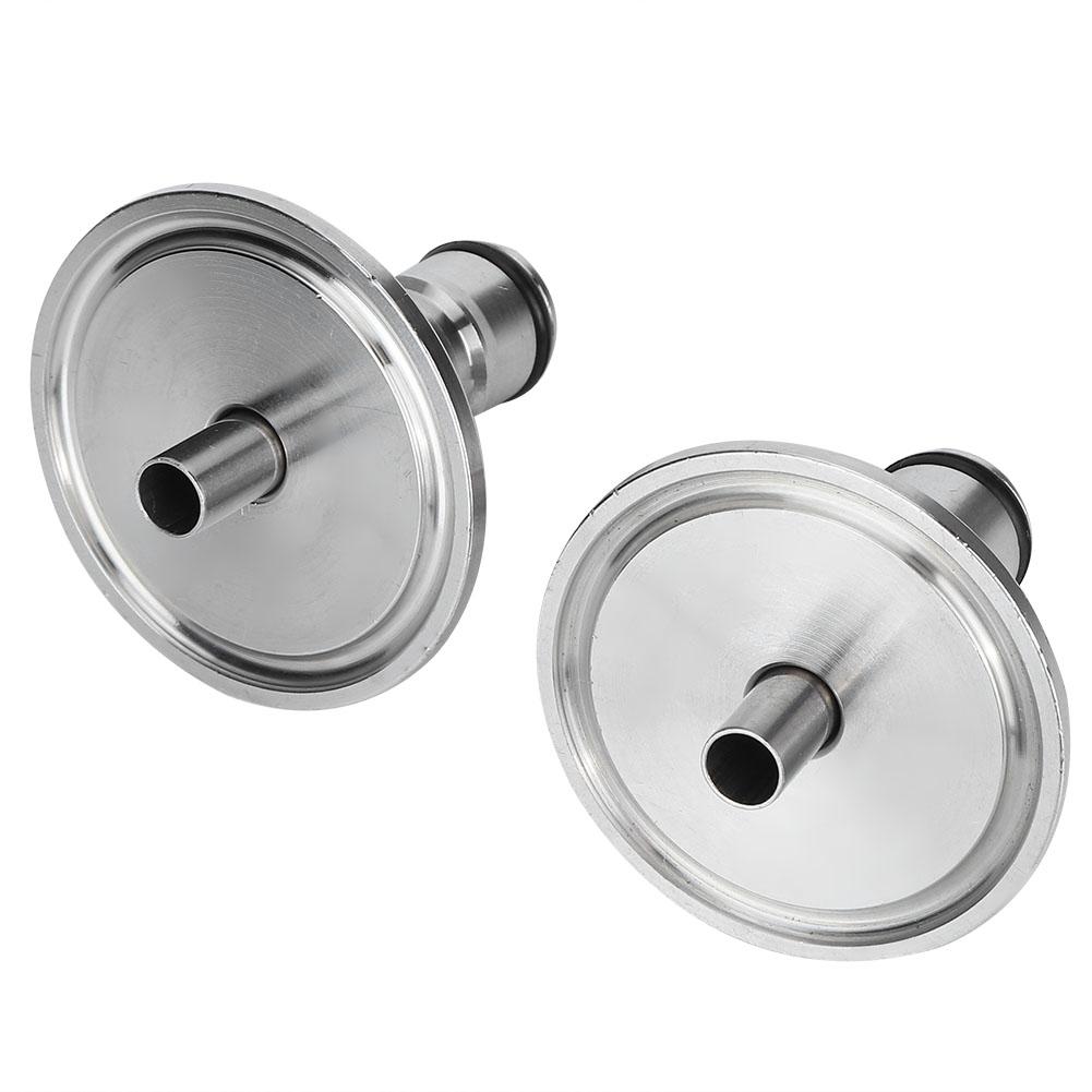 2Pcs 304 Stainless Steel Homebrew Keg 1.5in TriClamp to Ball Lock Post Adapter Brewing Fitting