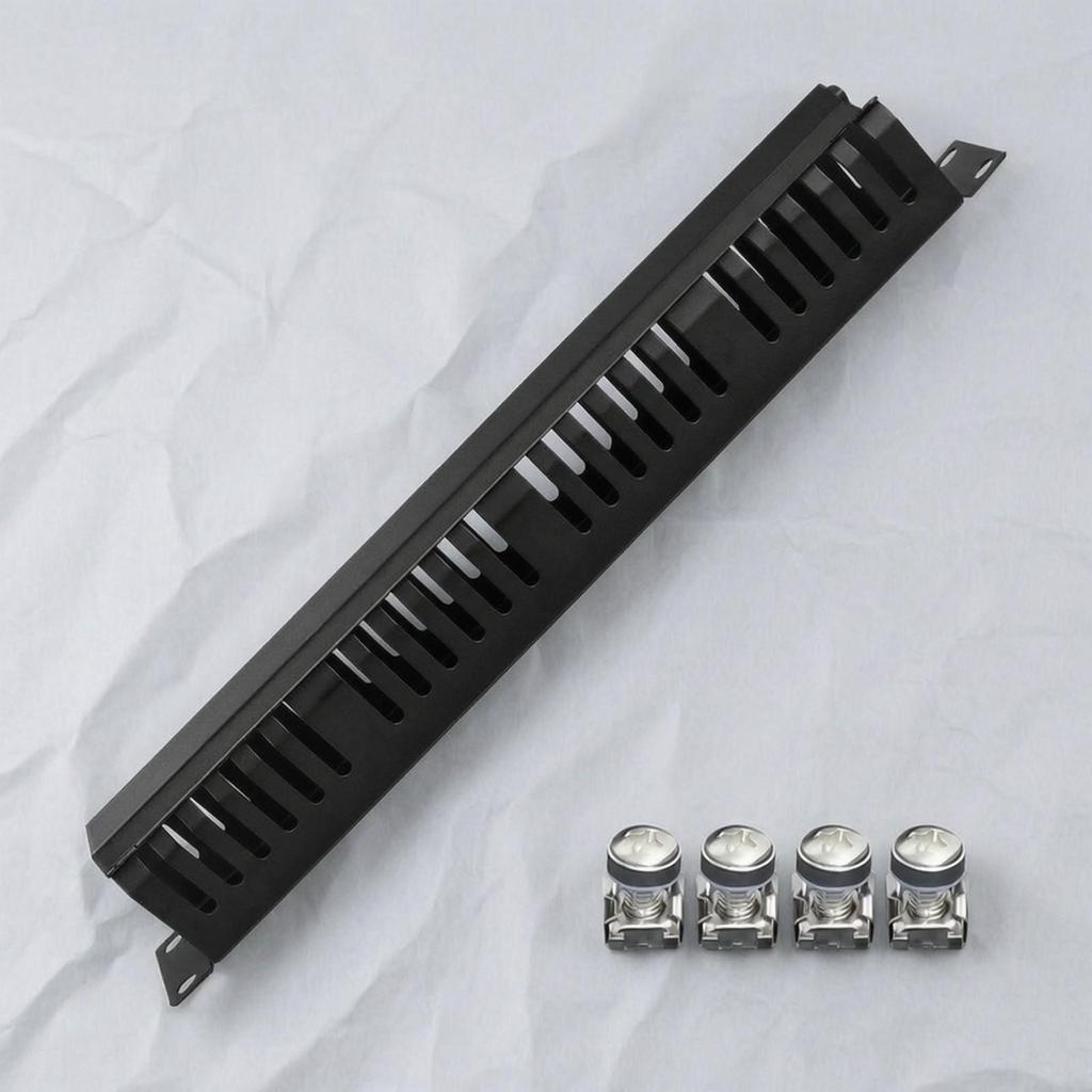 Cable Management Rack with Mounting Screws and Cage Nuts EIA/ECA310E Compliant ColdRolled Steel