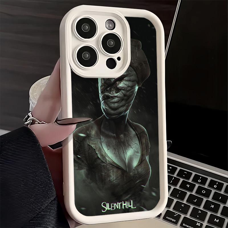 Handyhülle für iPhone 17 Air 16E 15 16 Pro Max Silent Hill Horror Thema Hülle 14 Plus 13 12 Mini Weiche Schale Silikon Fundas