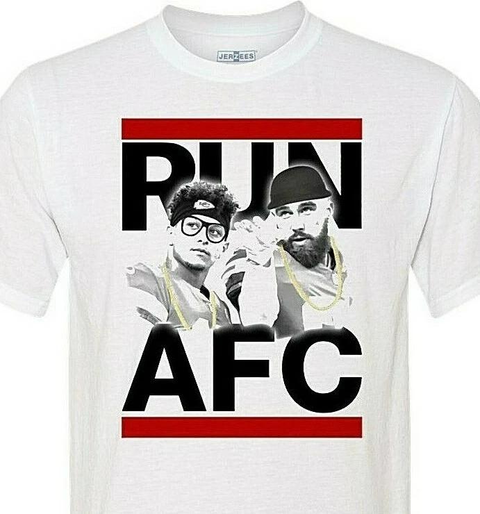 Mahomes / Kelce - Kansas City Chiefs - Run AFC - Super Fast Shipping XXXXL