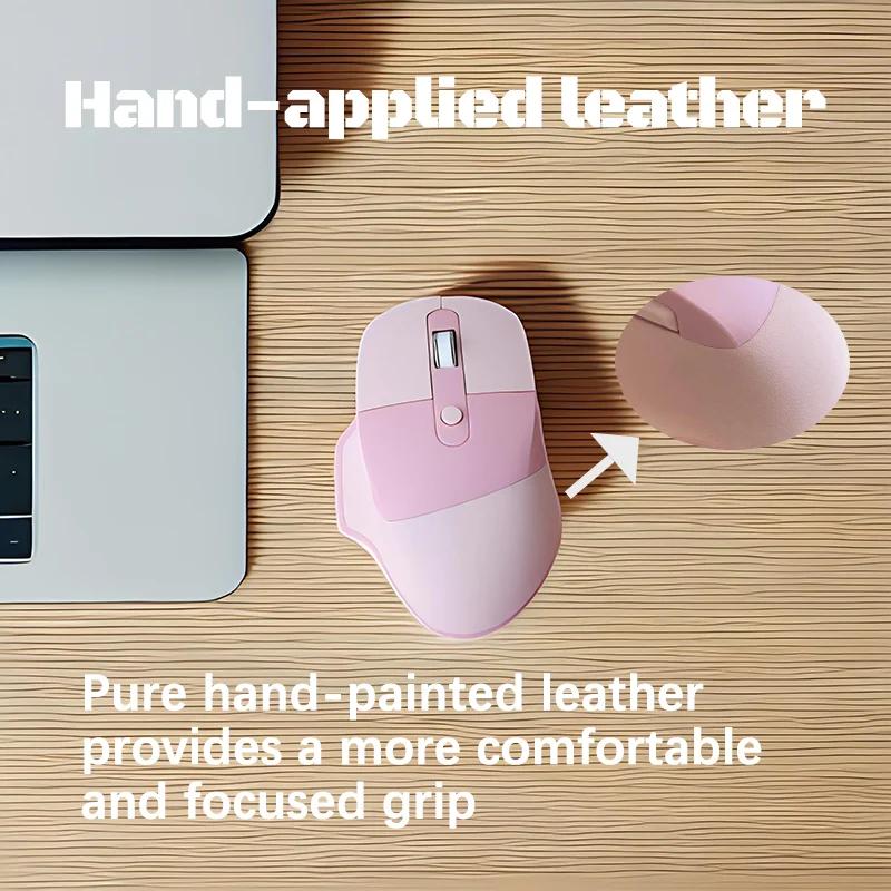 2.4G Wireless Mouse for Laptop Ergonomic Computer Mouse with 3 Adjustable Levels 6 Button Cordless Mouse Bluetooth Mouse