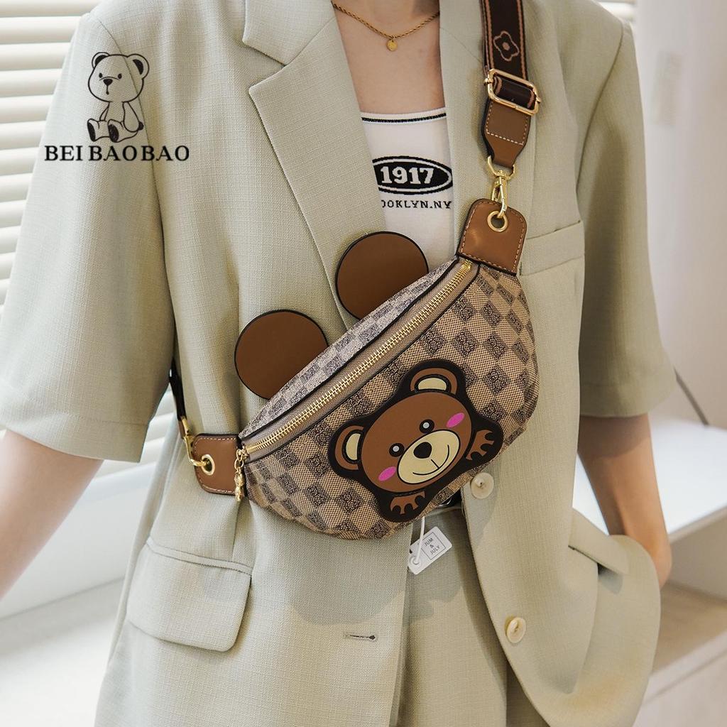 Popular Little Bear Unisex Crossbody Sports Bag - Lightweight Fashion Waist & Chest Bag