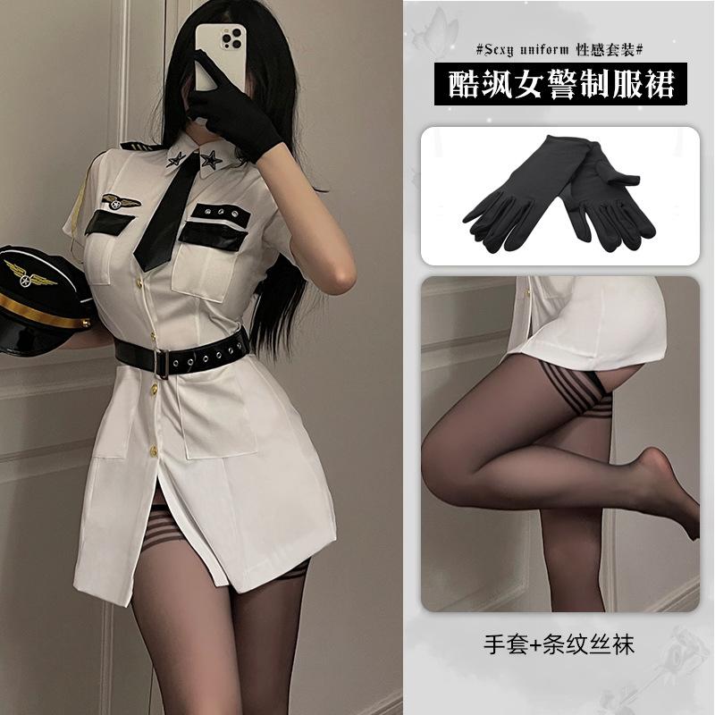 Sexy Lingerie Police Uniform Temptation Skinny Police Clothes Cosplay Passion Suit