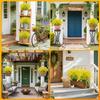 Thanksgiving Fake Flowers for Decoration - 3PCS Artificial Flowers for Outdoors Fake Plants Indoor Plants Fall Decorations for Home Decor Patio