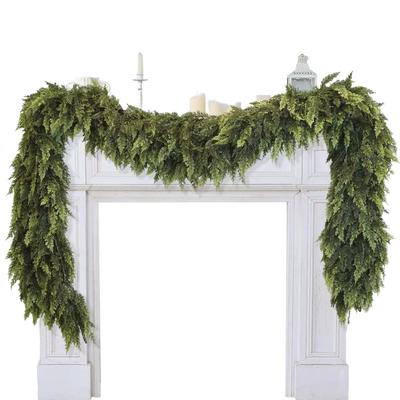 Weihnachtsgirlanden Künstliche Grüne Kiefer Dekoration Künstliche Girlande Für Kranz Kamin Baum Kaminsims Veranda Innentreppen