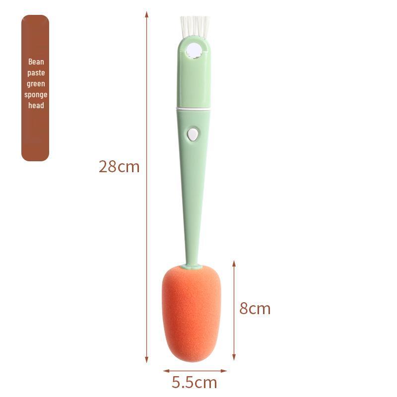 Multi-Functional Long-Handle Sponge Brush for Bottles and Cups