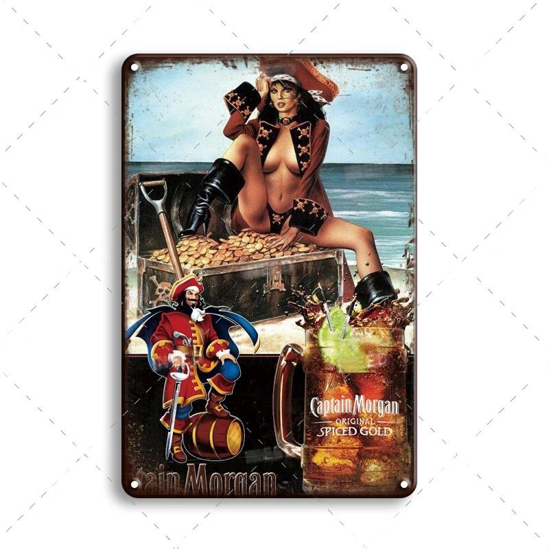 Vintage French Beer Tin Signs Decor Theme Irish Bars Club Pub Wall Posters Metal Plate Retro Vodka Iron