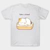 Asian Size Cotton Unisex Tshirt Print T-shirt Muffin Cat Take A Bread T-shirt No-Cut Print Regular Fit