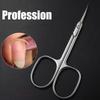 1pc Ciseaux à cuticules Coupe-cuticules pour ongles Tondeuse Éliminateur de peaux mortes Acier inoxydable Outils professionnels pour nail art Coupe-cuticules