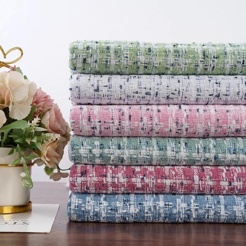Small Fragrant Wind Woolen Cloth Fabric Dress By Meter for Coats Clothing Sewing Plain Soft Skin-friendly Cloth Needlework Drape