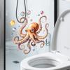 Cute Octopus and Bubbles Wall Stickers, Removable Anti-Static Waterproof Self-Adhesive PVC Decals for Kids Room Bathroom Living Room Decoration