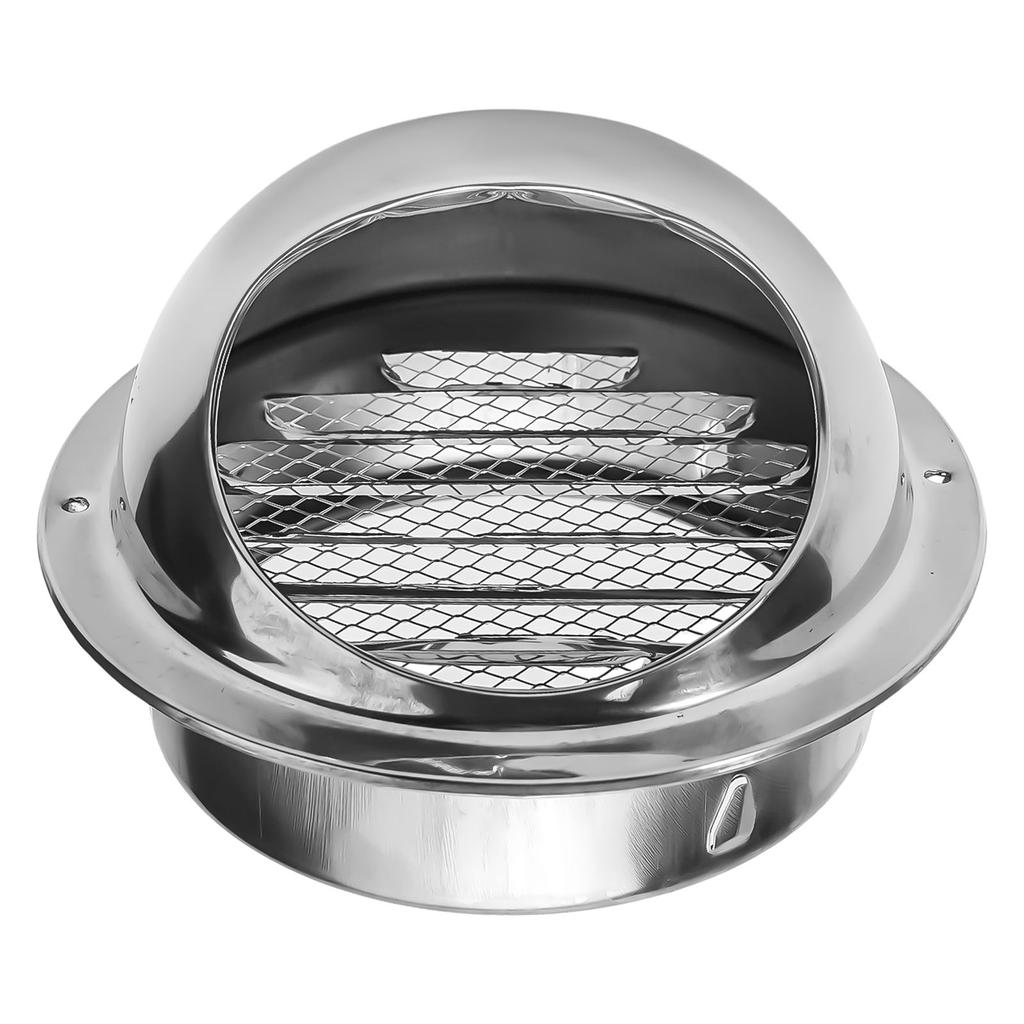 Kryt ventilace Topení Chlazení Krytka ventilace Polokulovitá 75-200 mm Stříbrná větruodolná Pro stěnu Mřížka výstupu vzduchu Zcela nové