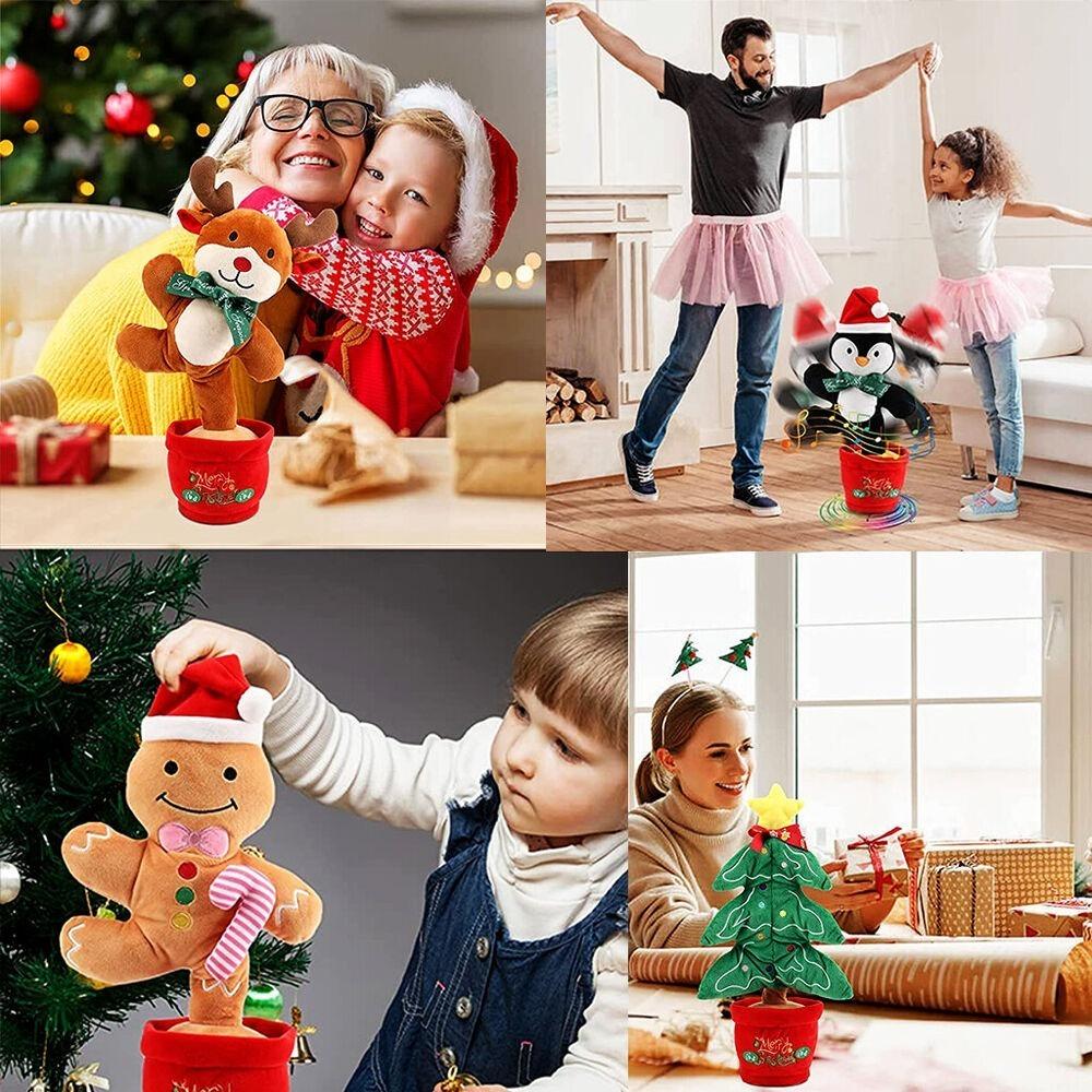 

Персонаж для рождественской вечеринки, детские подарки, чтобы научиться говорить, танцевать, кукла, плюшевая игрушка, пение и запись