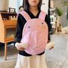 Creative And Cute Star Embroidered Wing Checkered Pattern Hat Backpack Shaped