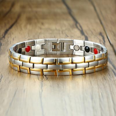 Ikuinen Bracelet magnétique mâle en acier inoxydable Bracelet magnétique hommes chaîne à main pour hommes